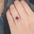 Cushion Cut Red Tourmaline, Classic Halo