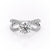 Round Cut Moissanite Criss-Cross Design