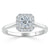 Asscher Cut Moissanite Halo Engagement Ring