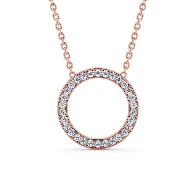 Circle Shaped Pendant 0.40ct