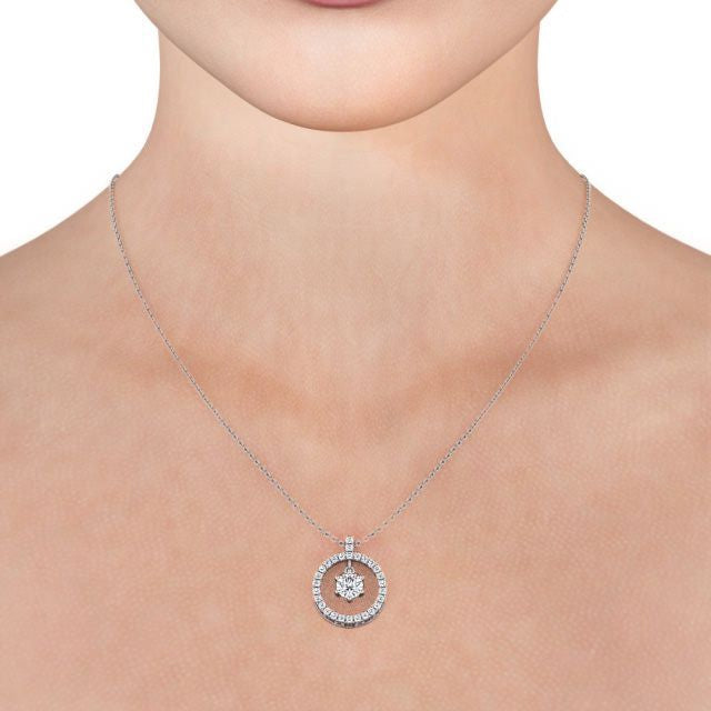 Circle Shaped Pendant 1.10ct