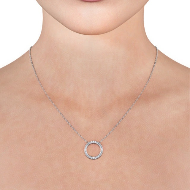 Circle Shaped Pendant 0.40ct