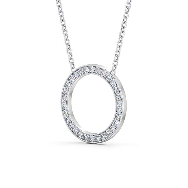 Circle Shaped Pendant 0.40ct