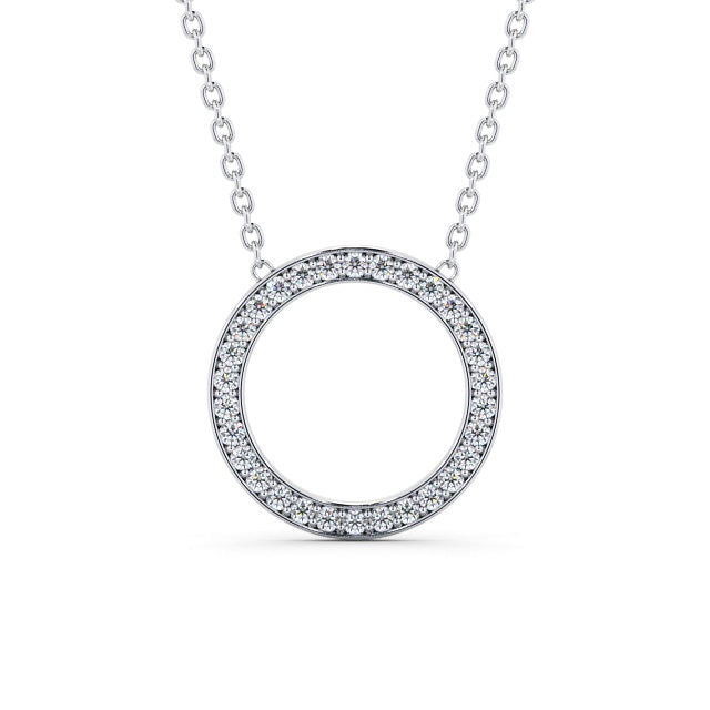 Circle Shaped Pendant 0.40ct