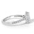 Cushion Cut Moissanite Halo Engagement Ring, Tiffany Design