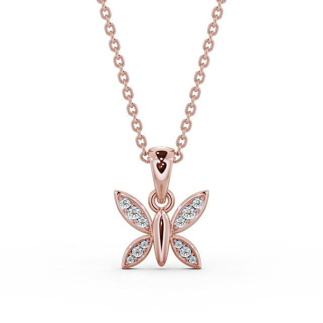 Drop Butterfly Pendant 0.20ct