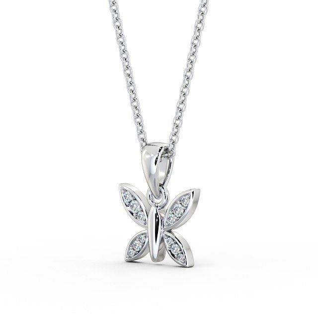 Drop Butterfly Pendant 0.20ct