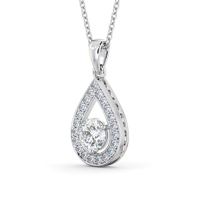 Drop Halo Pendant 1.30ct