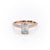 EMERALD CUT MOISSANITE ENGAGEMENT RING, PAVE SET SHOULDERS