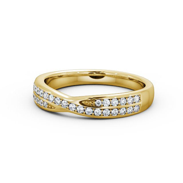 Half Eternity Ring, Round Cut Cross Over