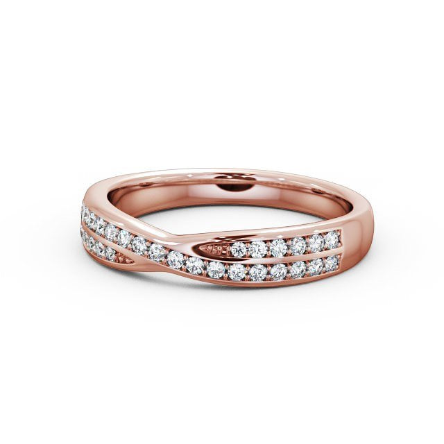 Half Eternity Ring, Round Cut Cross Over