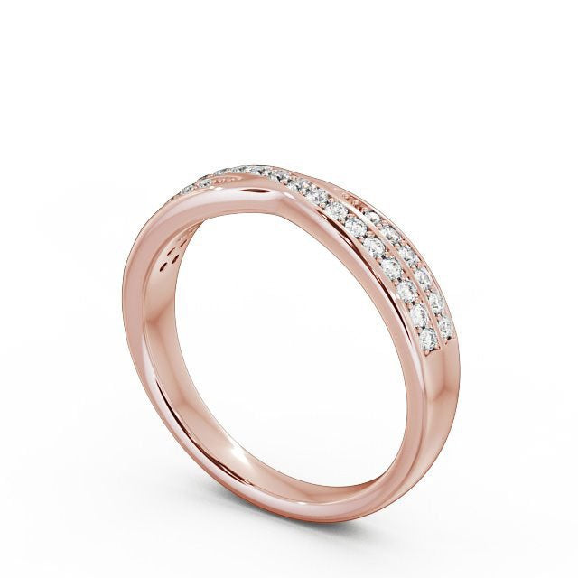 Half Eternity Ring, Round Cut Cross Over