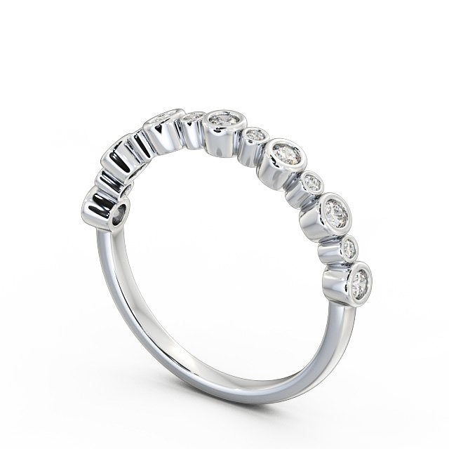 Half Eternity Ring, Round Cut Vintage Design