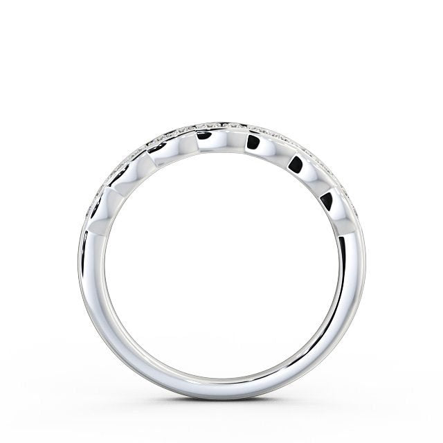 Half Eternity Ring, Round Cut Vintage DesignHalf Eternity Ring, Round Cut Vintage Design