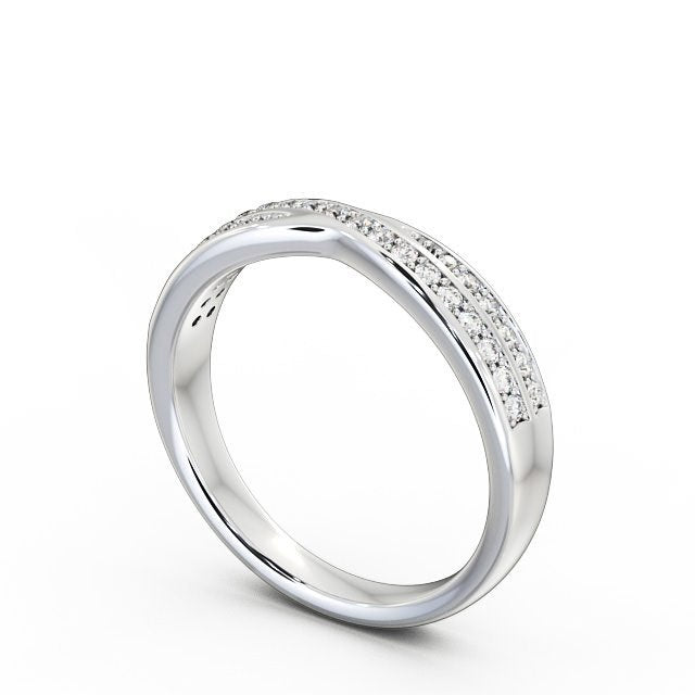 Half Eternity Ring, Round Cut Cross Over