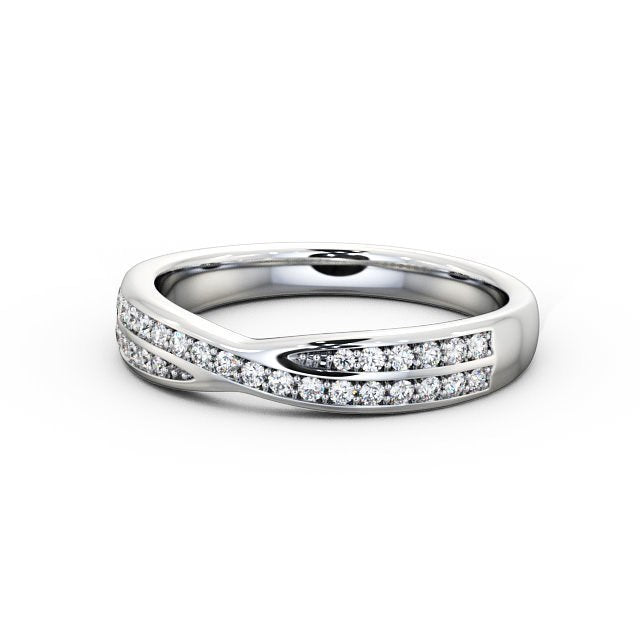 Half Eternity Ring, Round Cut Cross Over