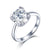 1.00ct Moissanite Engagement Ring, Classic Four Claw Suspended Setting , Sterling Silver & Platinum