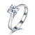 1.00ct Moissanite Engagement Ring, Classic Four Claw Setting, Sterling Silver & Platinum