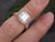 Cushion Cut Halo Ring Set, Vintage Style Band