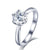 1.00ct Moissanite Engagement Ring, Classic Six Claw Design, Sterling Silver & Platinum