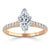 Marquise Cut Moissanite Engagement Ring, Classic Style