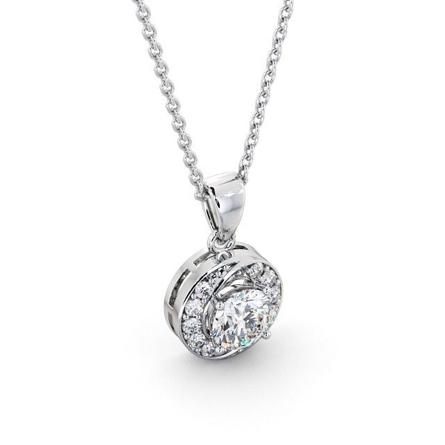 Round Cut Classic Halo Pendant