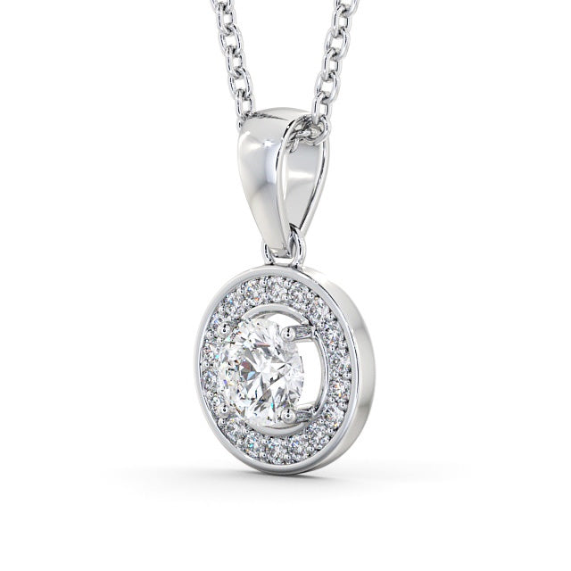 Round Cut Classic Halo Pendant