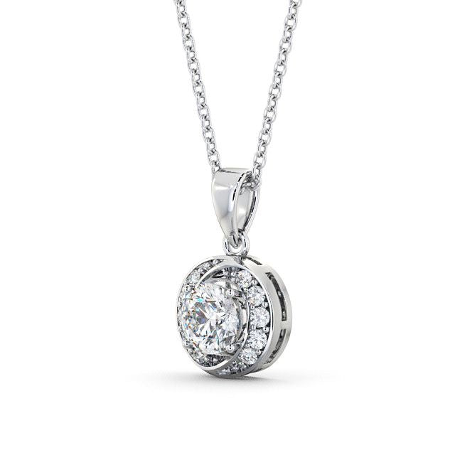 Round Cut Classic Halo Pendant