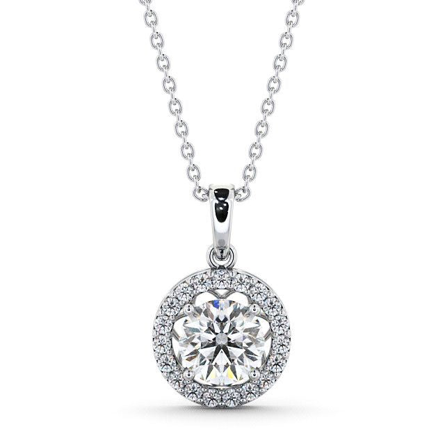 Round Cut Classic Halo Pendant