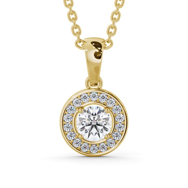 Round Cut Classic Halo Pendant