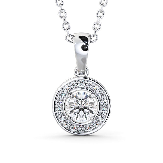 Round Cut Classic Halo Pendant