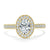 Oval Cut Moissanite Halo Engagement Ring, Tiffany Style