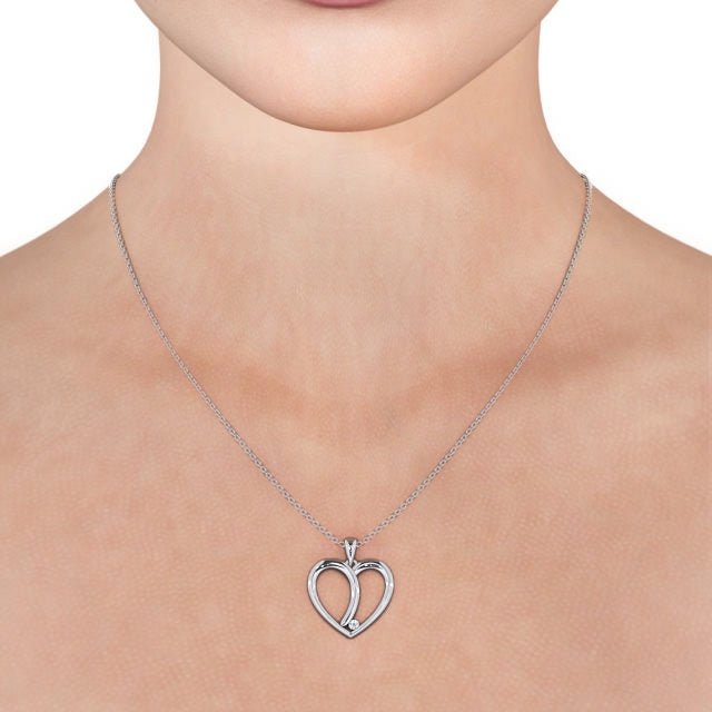 Heart Shaped Pendant 0.08ct