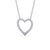 Heart Shaped Round Cut Pendant 0.35ct