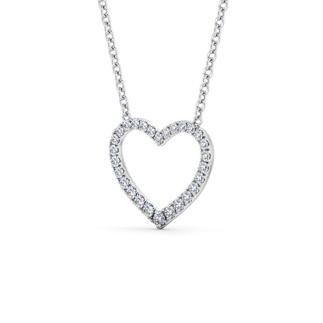 Heart Shaped Round Cut Pendant 0.35ct