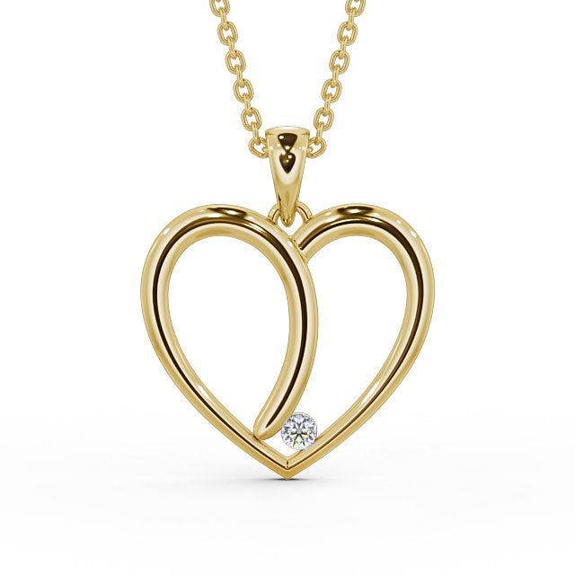 Heart Shaped Pendant 0.08ct