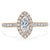 Marquise Cut Moissanite Halo Engagement Ring, Tiffany Style