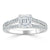 Asscher Cut Moissanite Engagement Ring, Classic Style