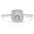 Cushion Cut Moissanite Halo Engagement Ring