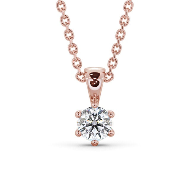 Round Cut Classic Solitaire Pendant