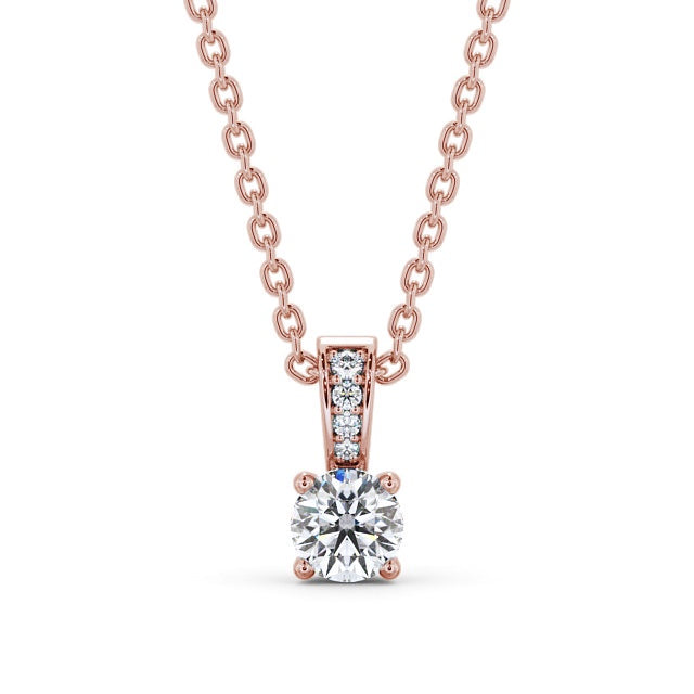 Round Cut Classic Solitaire Pendant