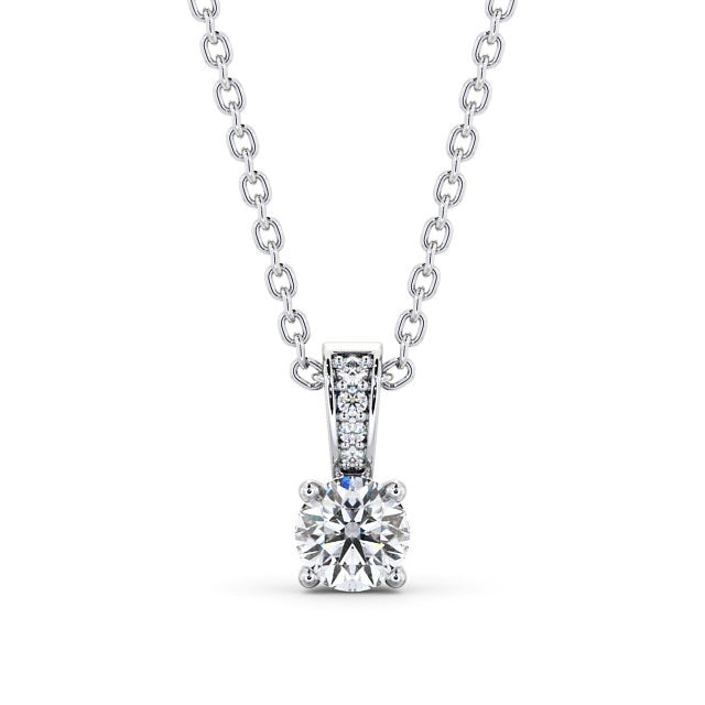 Round Cut Classic Solitaire Pendant