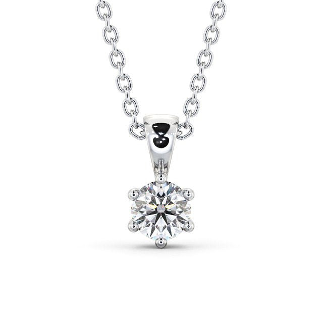 Round Cut Classic Solitaire Pendant