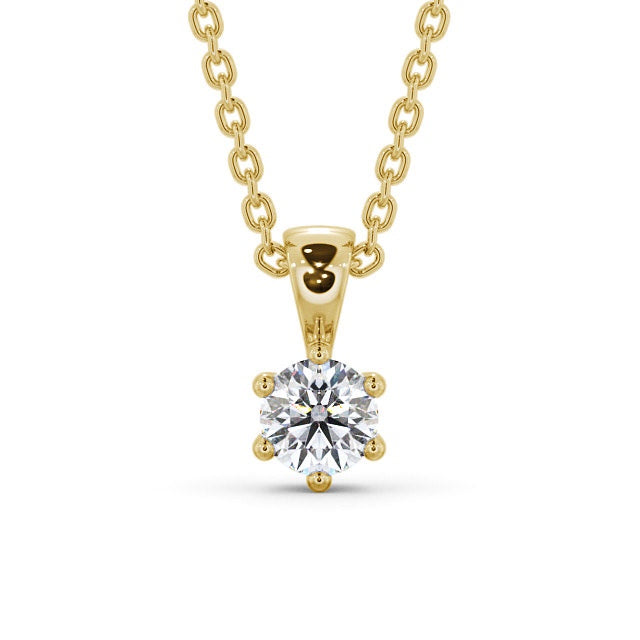 Round Cut Classic Solitaire Pendant