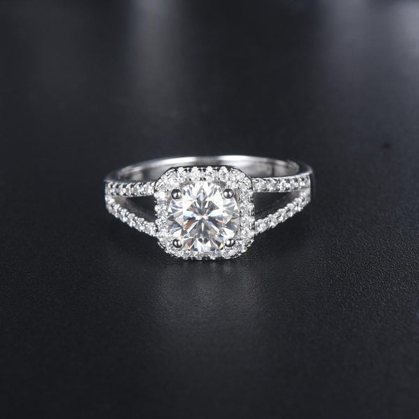 Moissanite Engagement Rings - Silver 925 – Flawless Moissanite